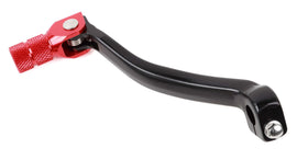 Red forged shift lever for Honda from ZETA, designed for enhanced gear shifting performance on motorcycles.