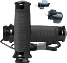Load image into Gallery viewer, Custom Contour Heated Black Twist Grip