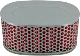 EMGO air filter for motorcycles, showing the clean, rectangular filter element with a black rubber frame and pleated filter media.