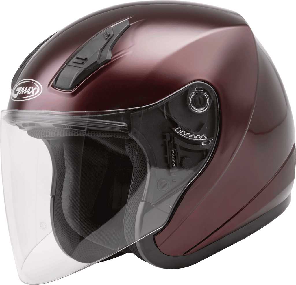 Of 17 Open Face Helmet Wine Red 2x