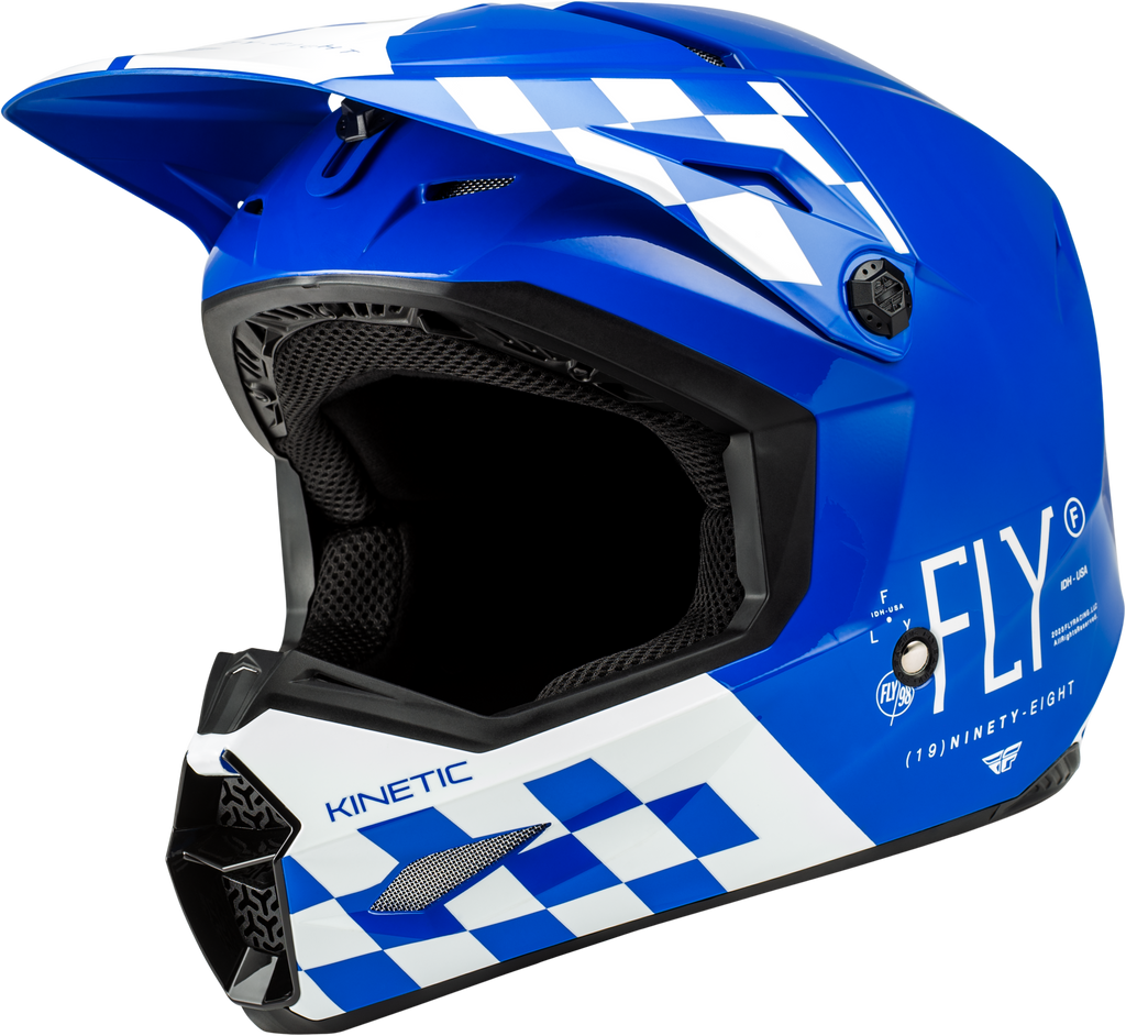 Yth Kinetic Lite Rival Helmet Gloss Blue/White Ys