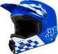 Yth Kinetic Lite Rival Helmet Gloss Blue/White Ym