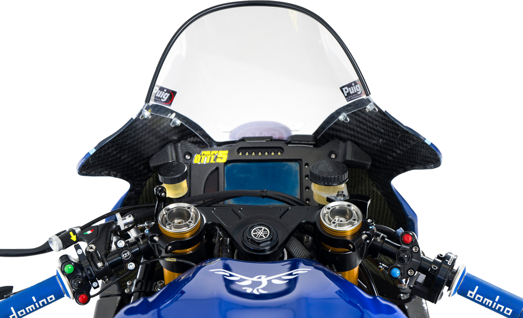 A450 Road Racing Grips Blue/White Pair