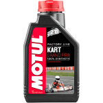 MOTUL 2T Kart Grand Prix motor oil in a 1-liter container, designed for high-performance two-stroke kart engines.
