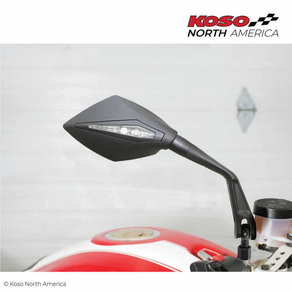 Apex M10 Mirrors W/Indicators Black Pr