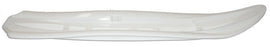 White SLP Powder Pro II ski bottom with carbide runners, showing close-up of the ski base and edge details.