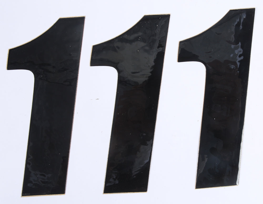 Number 1 Black 6" 3/Pk