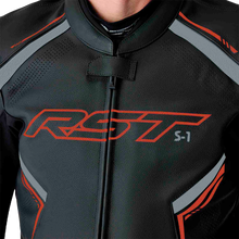 Load image into Gallery viewer, S1 D3o Leather Jacket Blk/Gry/Red Sm