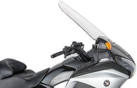Clear SLIPSTREAMER Slipstreamer Windshield Tulsa 01 02 mounted on motorcycle, providing wind protection and visibility.