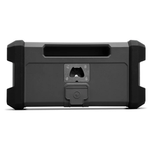 Load image into Gallery viewer, EcoXGEAR Defender Scout audio and communication device in slate gray, rugged outdoor speaker with control buttons and durable design.