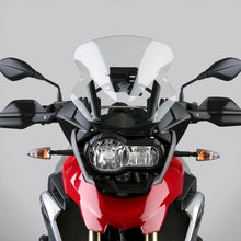 Load image into Gallery viewer, Clear Vstream Windscreen Sport for BMW by ZTechnik, showing the aerodynamic windshield with mounting brackets.
