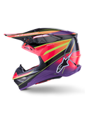 alpine star Supertech S-M10 Era Helmet Pnk/Violet/Ylw Fluo Glossy Xs 482-00185XS
