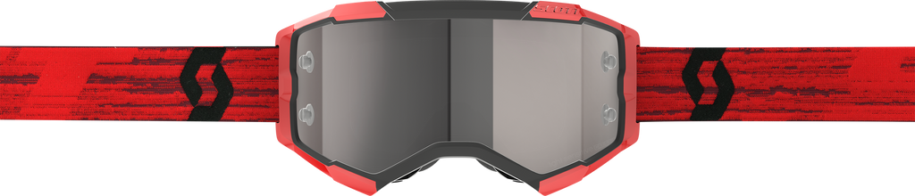 Fury Goggle Dark Red Silver Chrome Works