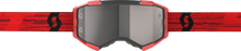 Load image into Gallery viewer, Fury Goggle Dark Red Silver Chrome Works