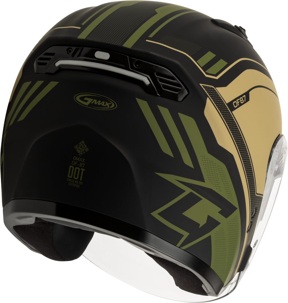 Of 87 Duke Helmet W/Led Light Matte Blk/Green Xs