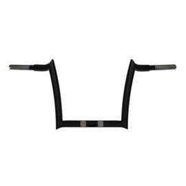 BAGGERNATION 16-inch OEM Monkey Bars black handlebars for Harley Davidson bikes, featuring a sleek, durable design.