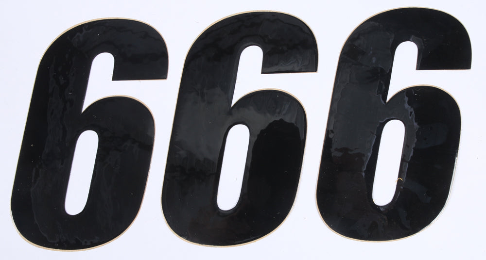 Number 6 Black 6" 3/Pk