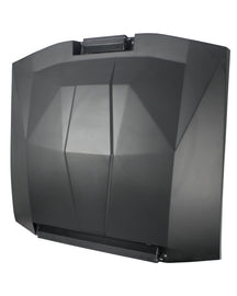 HOPPE stereo top 4 speakers with subwoofer installed in a Can-Am X3 off-road vehicle, showcasing the audio system setup.