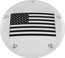 Load image into Gallery viewer, 6   M8 Softail Derby Cover American Flag Chrome