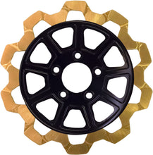 Load image into Gallery viewer, 9 Spoke Rotor Front Blk/Sgold Bow Tie 11.8"