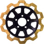9 Spoke Rotor Front Blk/Gold Bow Tie 11.5