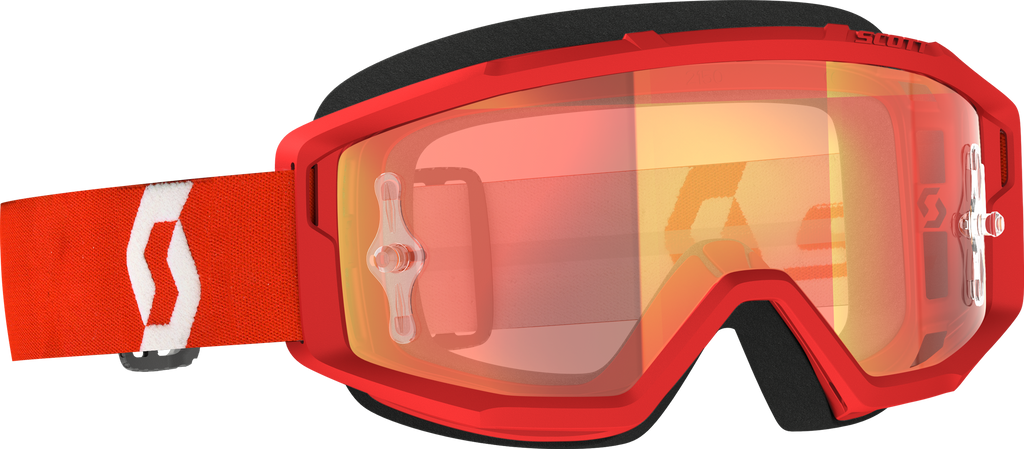 Primal Goggle Red/White Orange Chrome Works