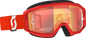 Primal Goggle Red/White Orange Chrome Works