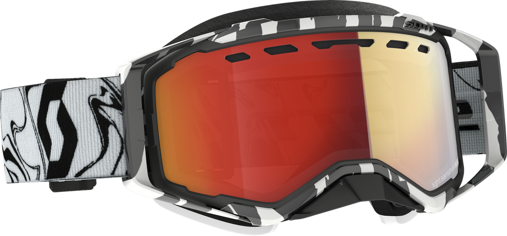 Prospect Goggle Snow Cross Ls Marble Blk/Wht W/Ls Red Chrome