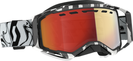 Prospect Goggle Snow Cross Ls Marble Blk/Wht W/Ls Red Chrome