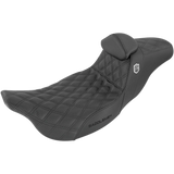 SADDLEMEN SDC PRO SERIES GRIPPER SEAT LATTICE HARLEY BAGGERS B/R 08-23