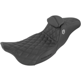 SADDLEMEN SDC PRO SERIES GRIPPER SEAT HARLEY BAGGERS WITH BACKREST 08-23 - The Speed Shop Canada