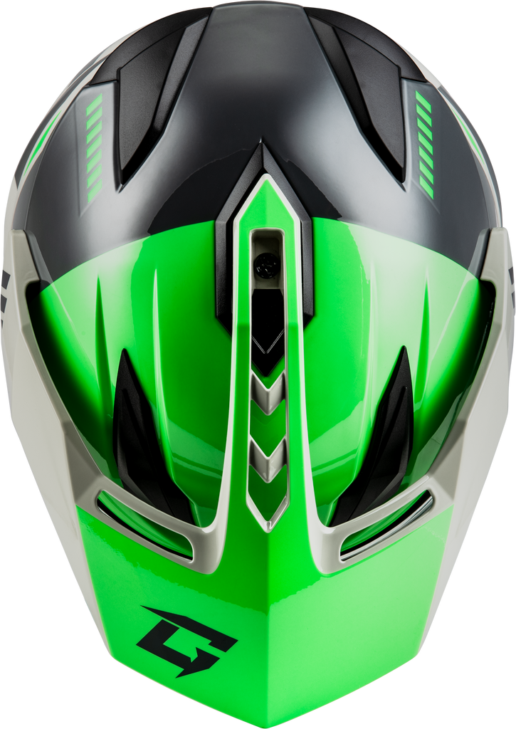 Gm 11s Ronin Snow Helmet W/ Elec Shield Green/Grey 3x