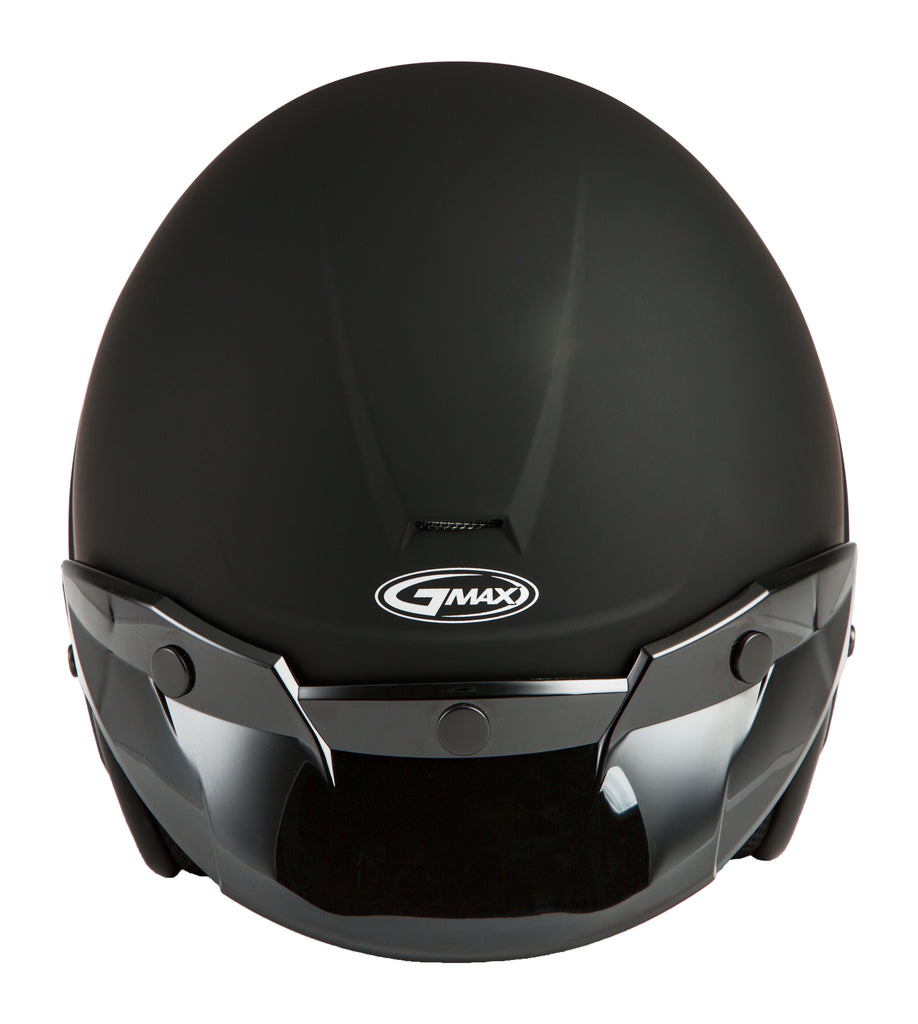 Of 2 Open Face Helmet Matte Black 2x