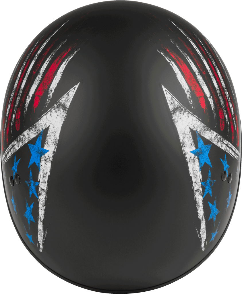 Hh 65 Half Helmet Bravery Matte Black/Red/White/Blue Lg