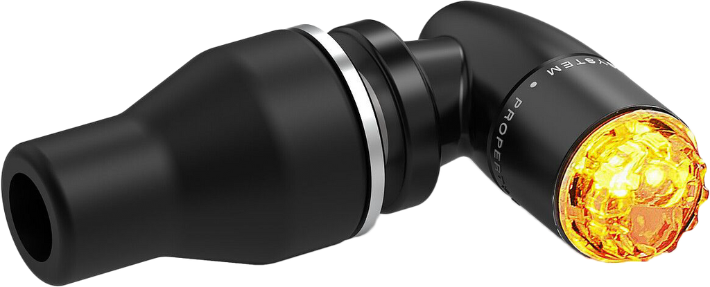 Pair of RIZOMA black light units with turn signals and holders, designed for motorcycle illumination and signaling.