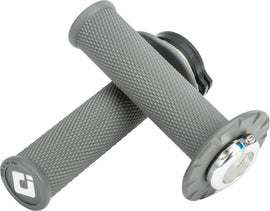 ODI Mx V2 Lock On grips in graphite with no waffle pattern, designed for secure bike handlebar grip and control.