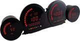 Koso North America 4 Piece Red Led Gauges `14-22 Flht Flhx Fltr 28-61048