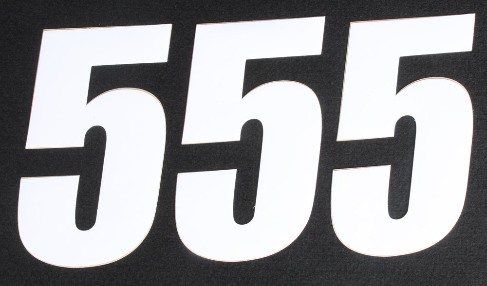 Number 5 White 6" 3/Pk