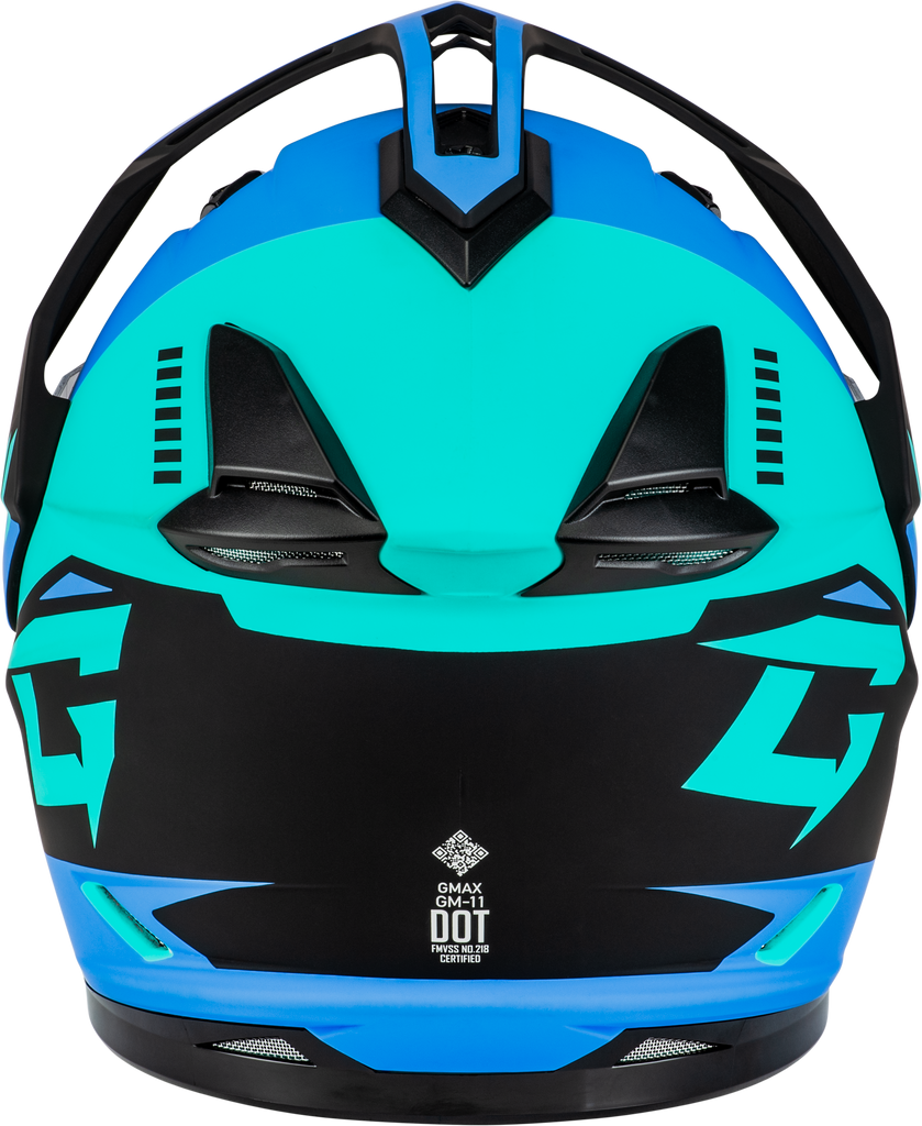 Gm 11s Ronin Snow Helmet W/ Elec Shield Matte Blk/Blue 3x