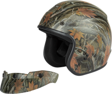 Load image into Gallery viewer, Of 2 Open Face Helmet Leaf Camo Xs