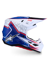 Load image into Gallery viewer, S M7 Blaster Helmet Ece06/Dot Wht/Blue/Red Glossy Xl