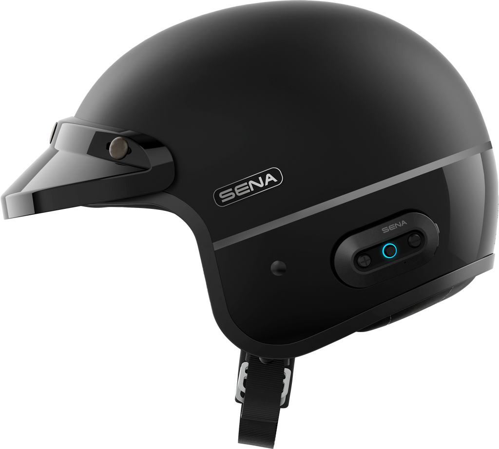 Surge Open Face Helmet W/Mesh Matte Black/Glossy Black Sm