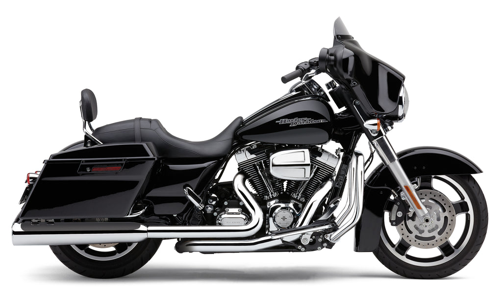 4.5" Powrflo Round Slip Ons Chrome Flh/Flt 17 25