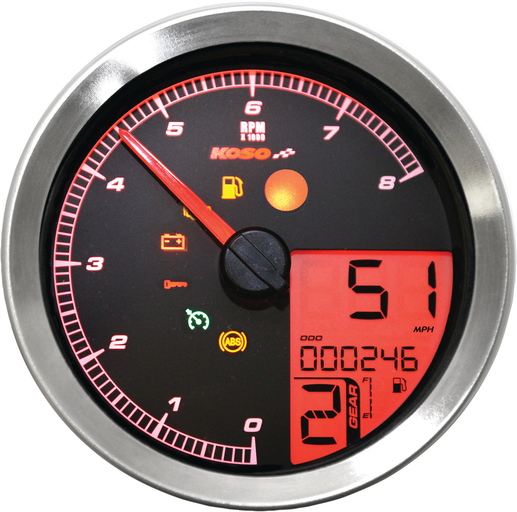 Speedo / Tach Sil Bezel Lcd Color Change Display
