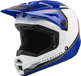 Fly Racing Youth Kinetic Vision Helmet White/Blue Ym 73-8654YM