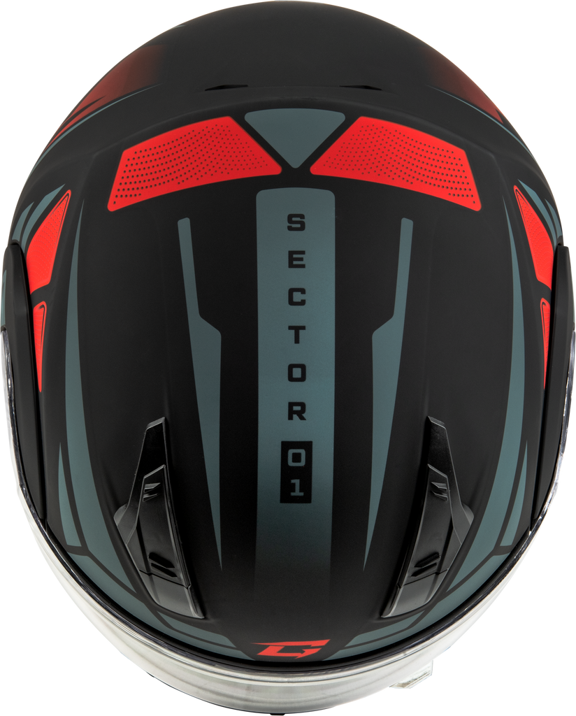 Md 04s Sector Snow Helmet W/ Elec Shield Matte Black/Red 3x