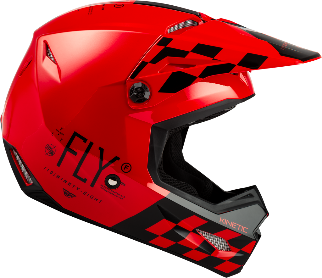 Yth Kinetic Lite Rival Helmet Gloss Red/Black Ys