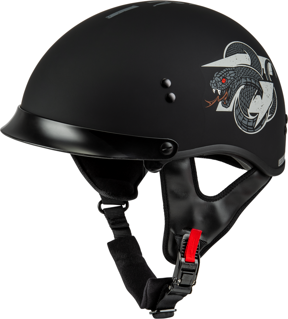 Hh 65 Drk1 Helmet W/ Peak Matte Black/Grey Md