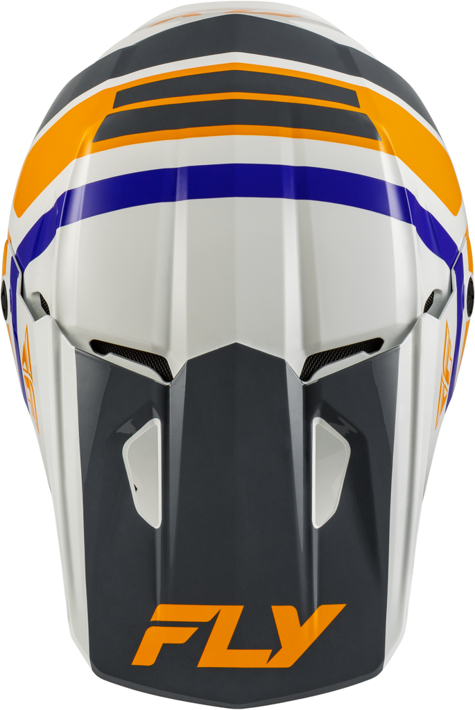 Youth Kinetic Scrap Helmet White/Orange/Blue/Grey Ys