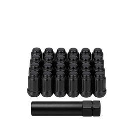 12mmx1.50 Lock Style Lug 20/Pk Lock Style Lug Nuts Blk